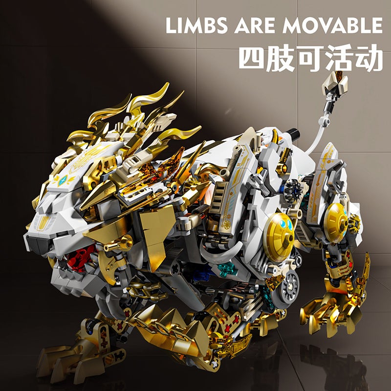 Meiji 13090 Mechanical Lion Mechanical Linkage Model Kidsren'S Assembled Building Blocks Boys Educational Toys - Image 4